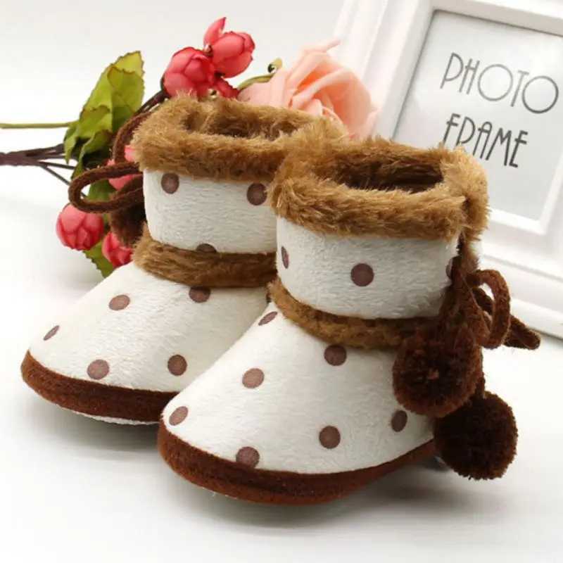 Winter Newborn Baby Boys Girls Boots Soft Bottom Baby Girls Moccasin Warm Boots Non-slip BootiesXJ241206