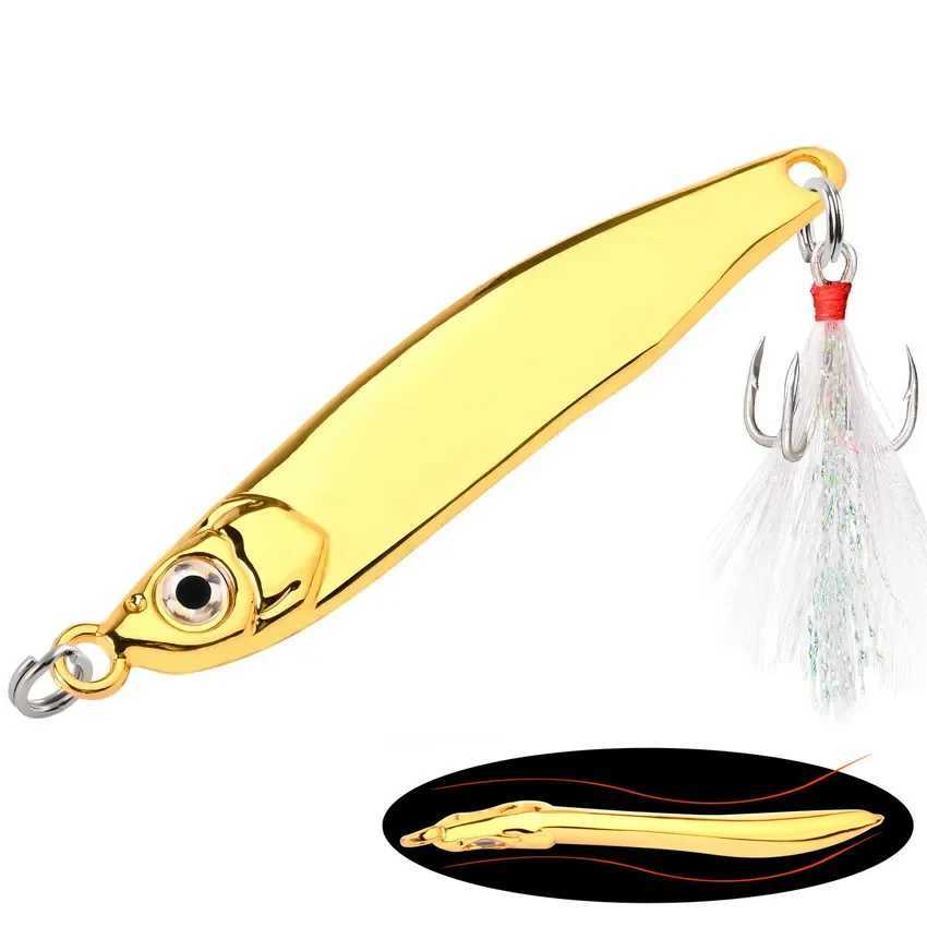 Fishing Lure 7G 10G15G 20G 40G 60G Spoon Metal Lures Spinneait Minnow Sinking Sea Spinner Bait Jig Winter Bass baits Pesca HotXJ241128