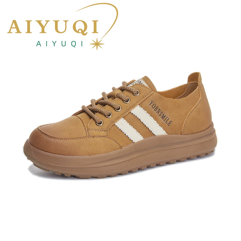AIYUQI Sneakers Female Genuine Leather Spring New Vintage German Training Shoes Women Platform Casual Women Shoes