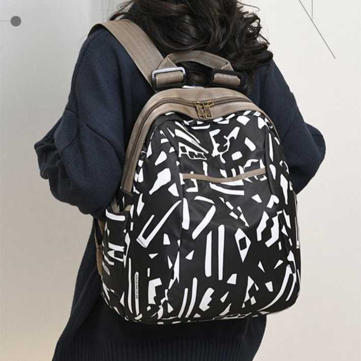 Shell backpack, ethnic style fashionable casual women's backpack, lightweight and durable, large capacity commuting travel backpack 241215