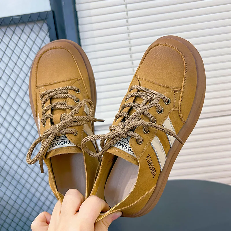 AIYUQI Sneakers Female Genuine Leather Spring New Vintage German Training Shoes Women Platform Casual Women Shoes