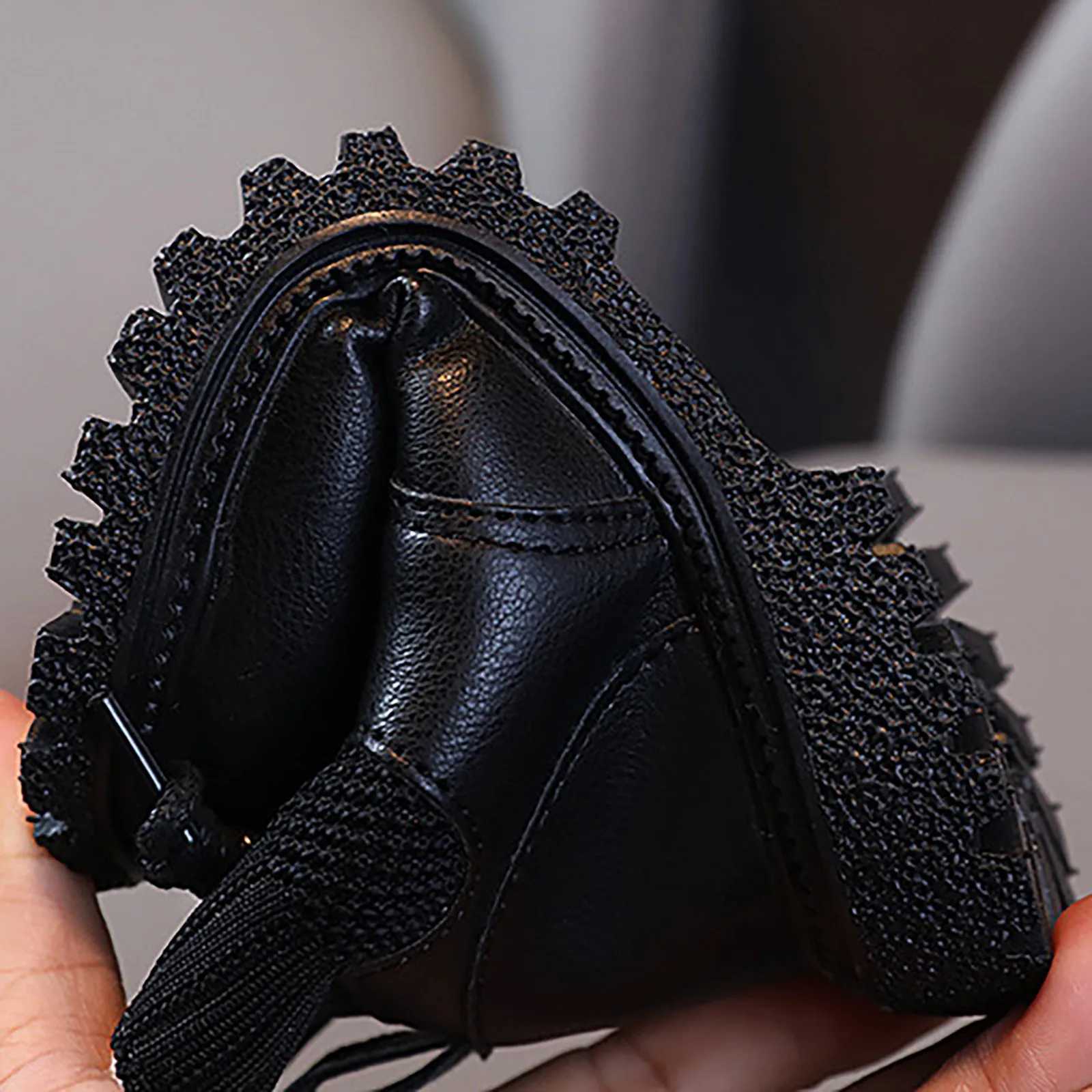 PU Leather Childrens Boots Fashionable Toddlers Boots Kids Snow Shoes Winter Baby Kids Short Boots Super Warm Boys Girls ShoesXJ241206