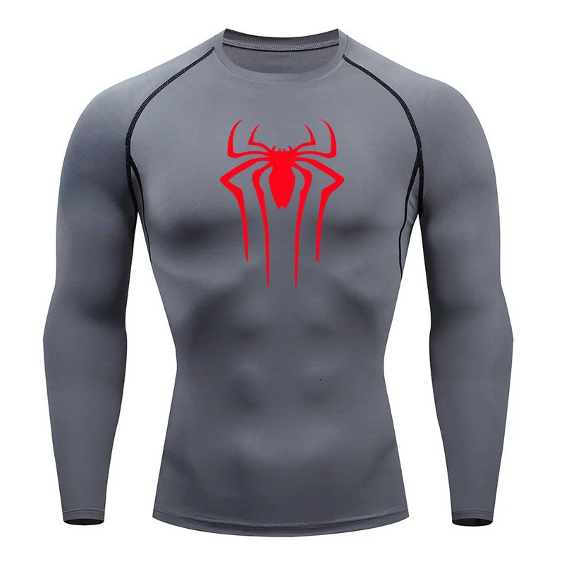 Sun Protection Sports Second Skin Running T-shirt Mens Fitness Rashgarda MMA Long Sleeves Compression Shirt Workout Clothing 241206