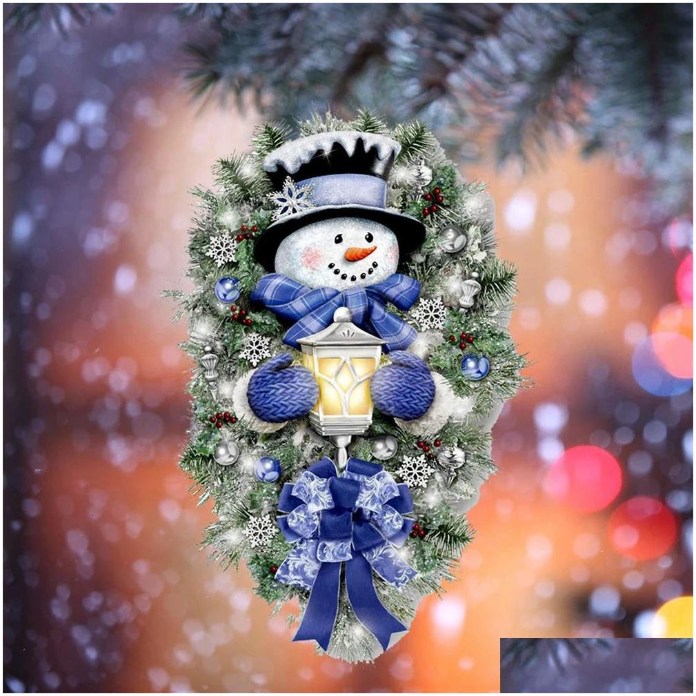 Christmas window stickers Favors Event Christmas Tree Rotating Sculpture Train Decorations Paste Window Stickers Winter Room Home Decor free shipping