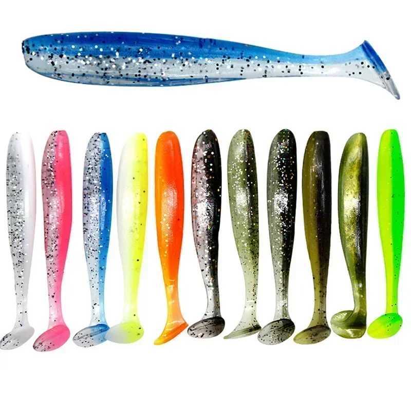 10-Pack Two-Color T Tail Lure Soft Bait 11 Color 5.5cm 7cm Lure Bionic Mandarin Fish Topmouth Culter Weever BaitXJ241128