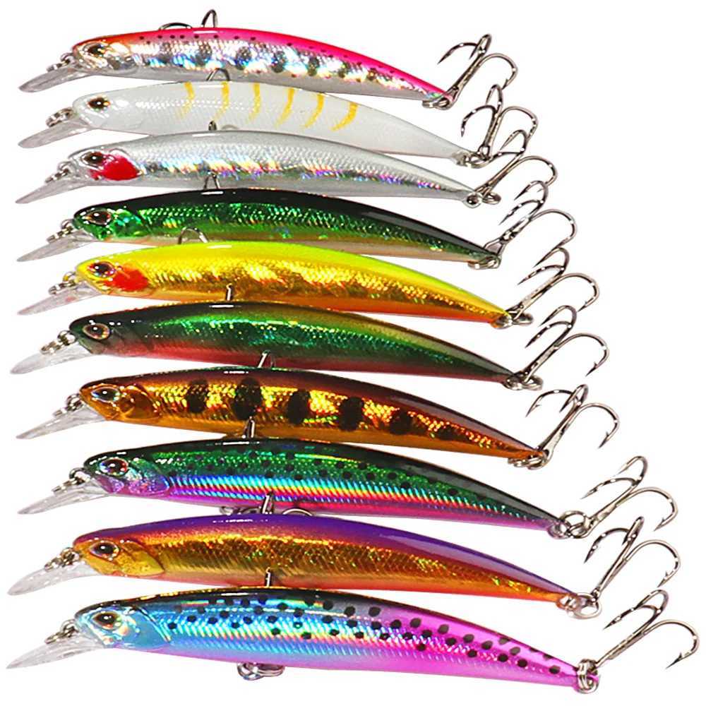 10PCS/Lot Minnow 8g 9g 13.3g 26g Fishing Lure Floating HardBait Pesca Tack Jerkbait Swimbait Sinking Wobbr Artificial BaitXJ241128