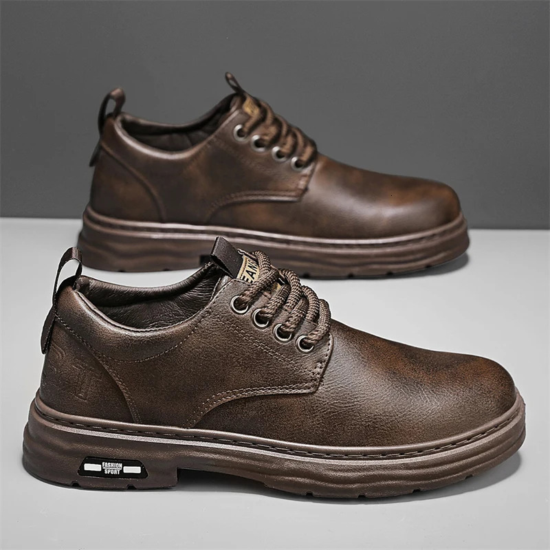 CYYTL Leather Shoes Mens Casual Sneakers Fashion Skateboard Sports Outdoor Walking Work Office Loafers Business 241206