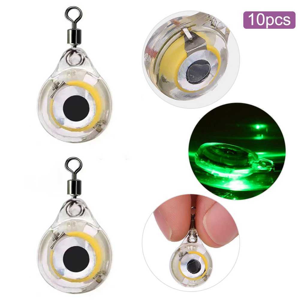 10Pcs Mini Fishing Lure Light D Deep Drop Underwater Eye Shape Fishing Squid Fishing Bait Luminous Lure for Attracting FishXJ241128
