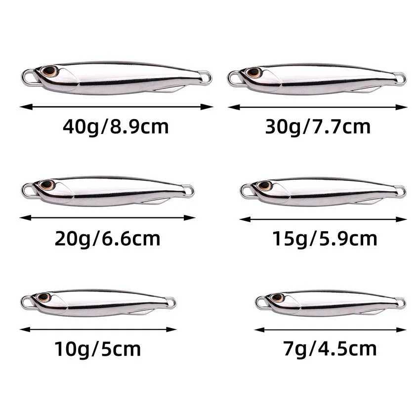1Pcs Spoon Metal Jigs Silver Golden Fishing Lure 7g 10g 15g 20g 30g 40g Ectroplated Pesca Fishing Lures Bait Mackerel BassXJ241128