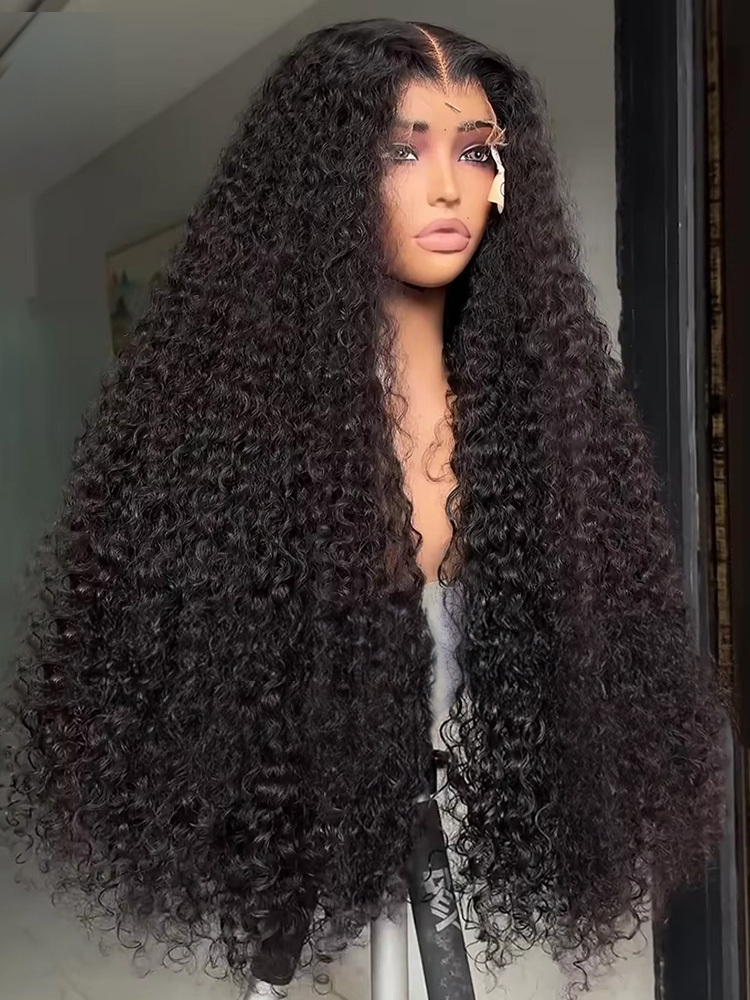 30 40 Inch 13X6 HD Front Human Hair Wigs Deep Wave Transparent 13X4 Curly Lace Frontal Wig Glueless 5X5 Closure Brazilian