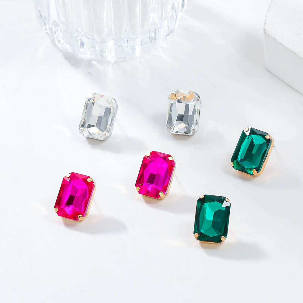 Hot selg color full dia rhie accessories for dinner party exaggerated necklace earring set