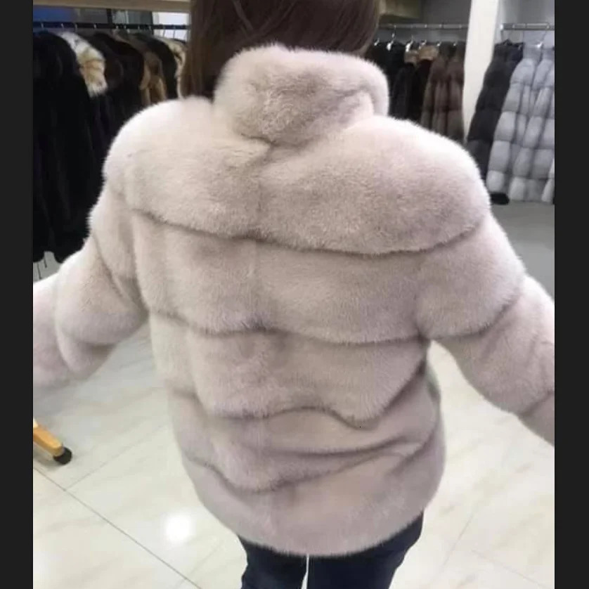 Natural mink coat custom length winter 241202