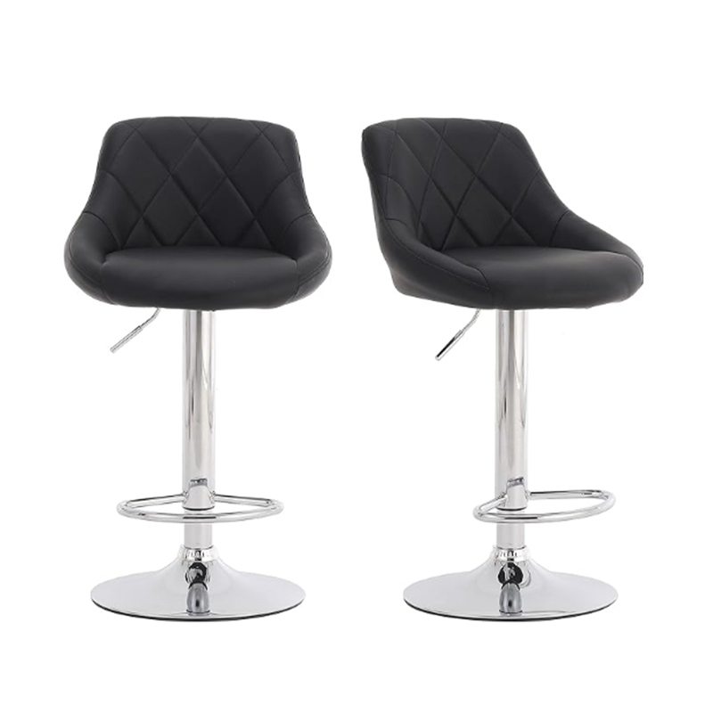 Elegant High-Back Bar Stools - Sturdy Construction & Sleek Finish for Modern Interiors
