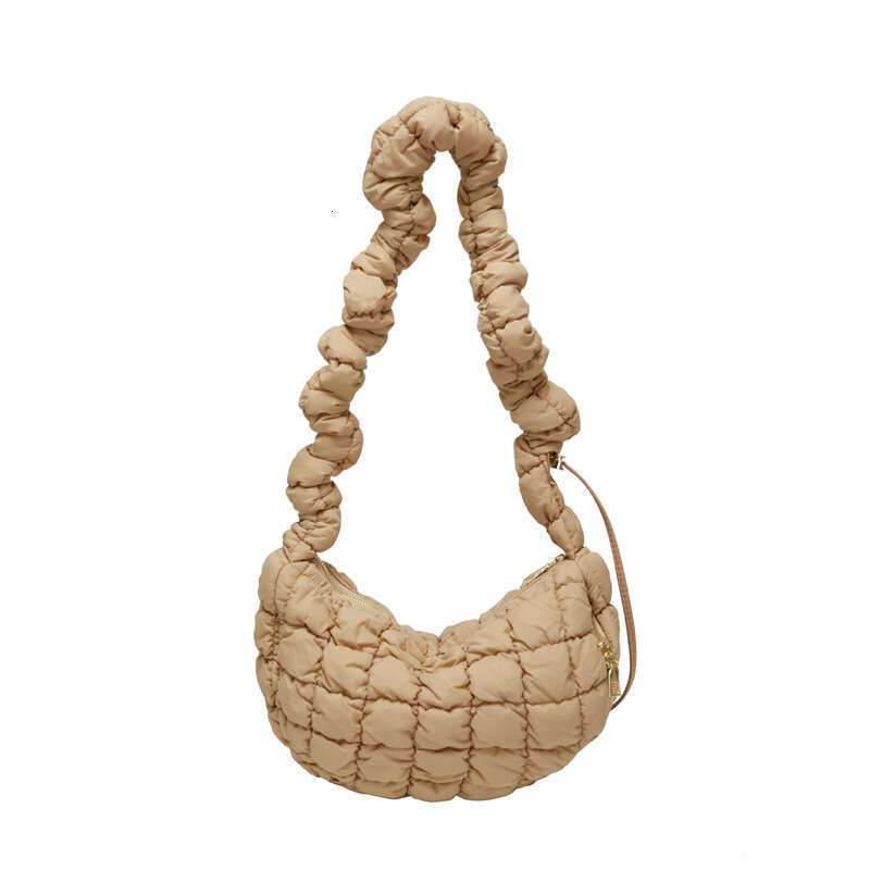 New Nylon Embroidery Thread For Women's Summer High-End Sense, Niche Casual Cloud Bag, Large Capacity Single Shoulder Armpit Bag B3