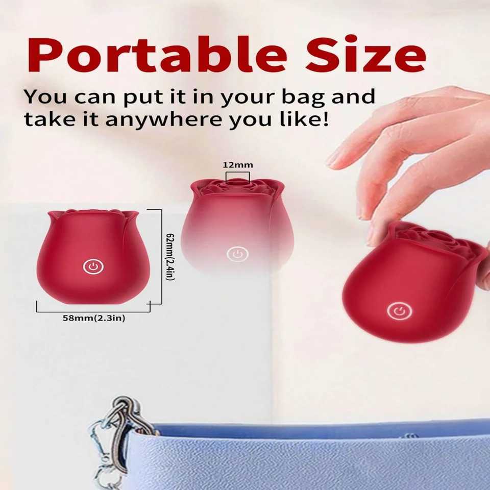 Rose Sucking Vibrator Vagina Intimate Good Nipple Sucker Oral Licking Clitoris Stimulation Powerful Sex Toys For Women 18+XJ241206