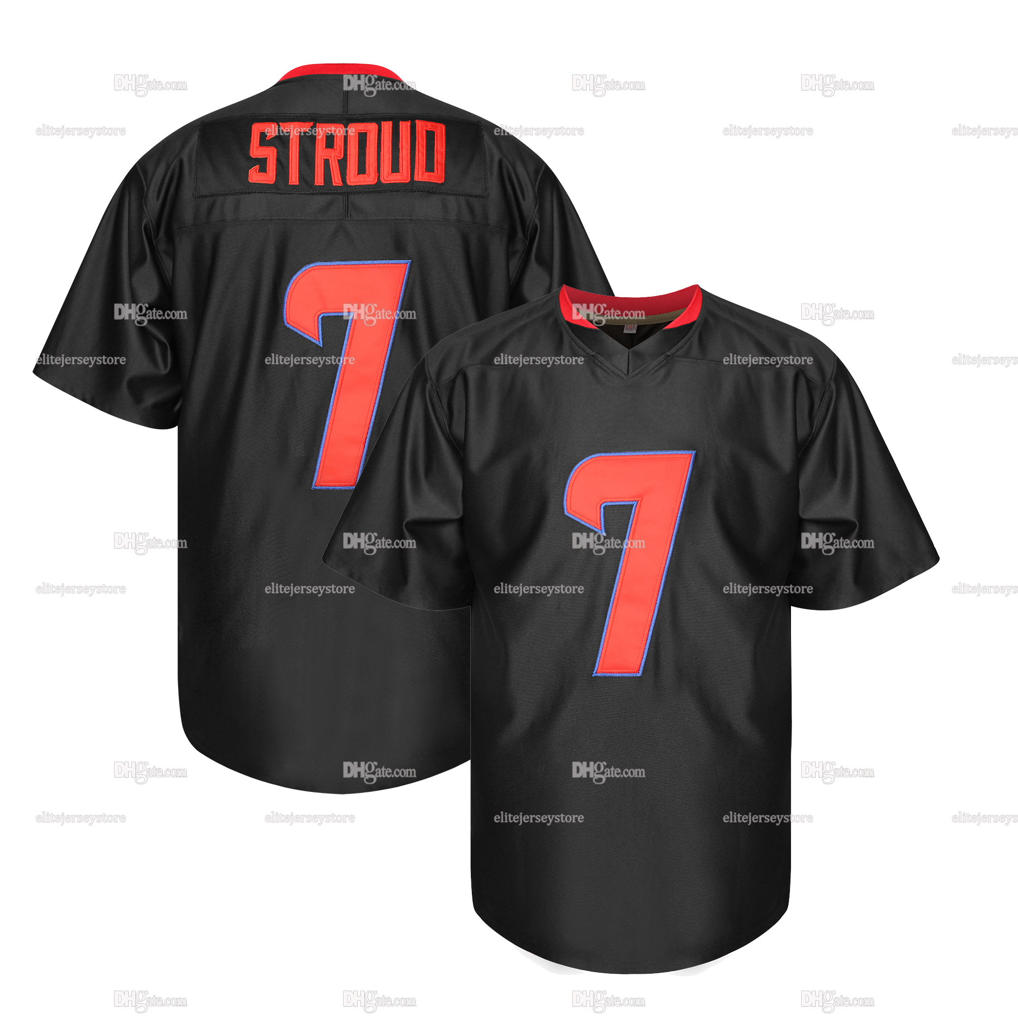 Personalized Custom Football Jersey CJ Stroud Stefon Diggs Derek Stingley Jr. Devin Singletary Robert Woods Davis Mills Dameon Pierce Classic Jerseys 