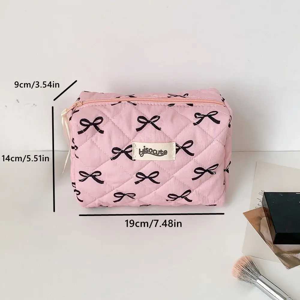 Ladies Bow Portable Large Capacity Handheld Makeup Bag and Toiletry Storage BagXJ241206