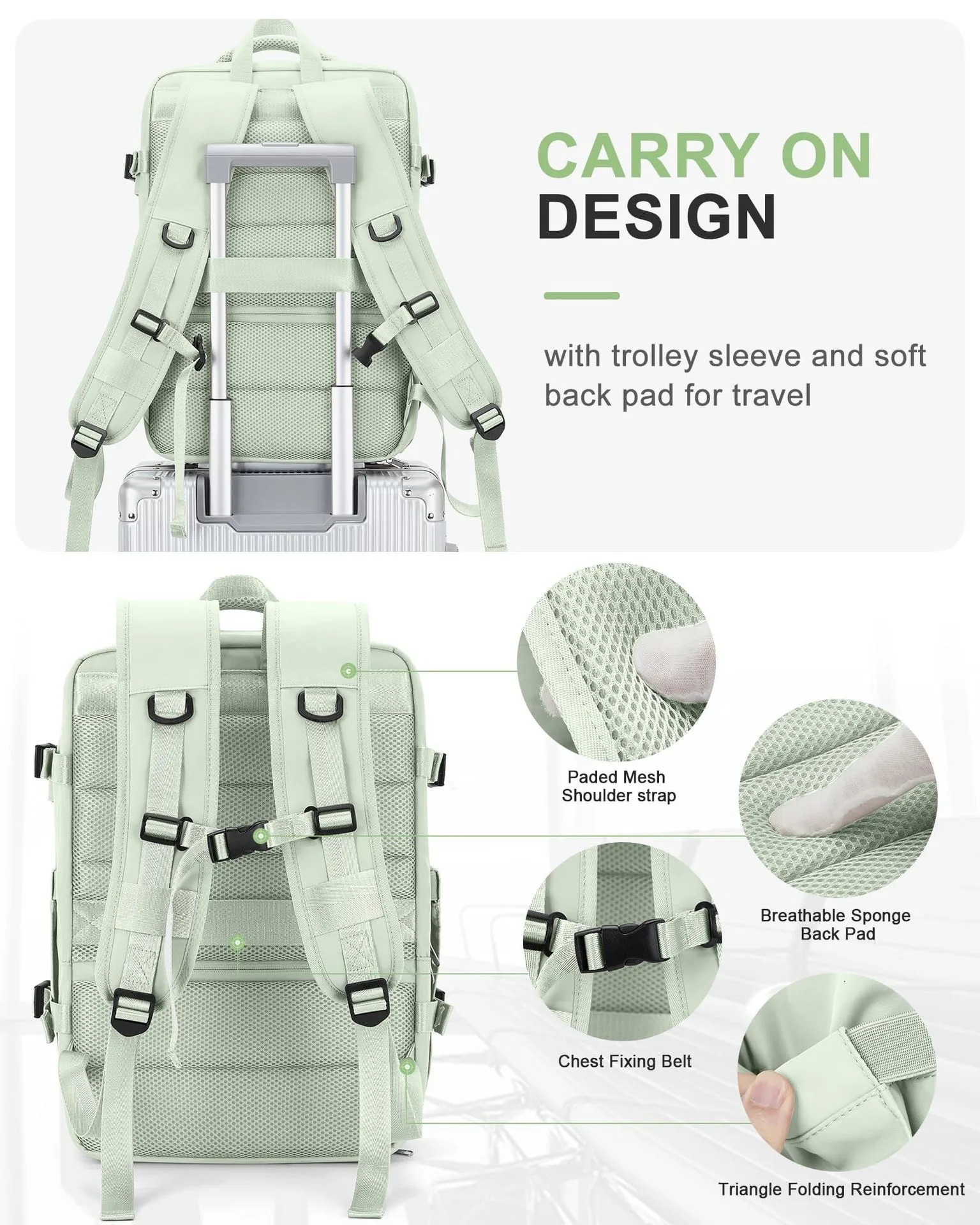 Large Travel Laptop Bag Women Men Carry On Luggage Students Business Trip USB Charge Extendible 40L Weekender Mochila 241206