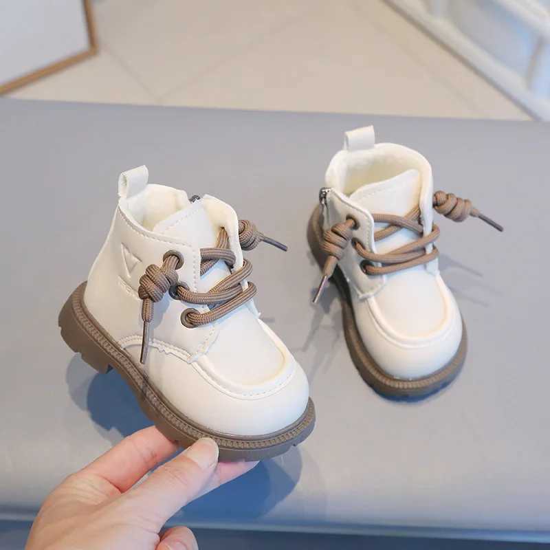 Winter Kids Shoes Fashion Children Snow Boots Plus Velvet Warm Toddler Baby Boot Boys Girls Outdoor Non-slip Casual Cotton ShoesXJ241206