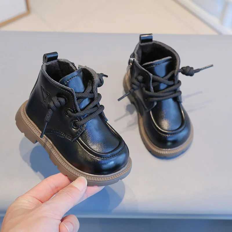 Winter Kids Shoes Fashion Children Snow Boots Plus Velvet Warm Toddler Baby Boot Boys Girls Outdoor Non-slip Casual Cotton ShoesXJ241206