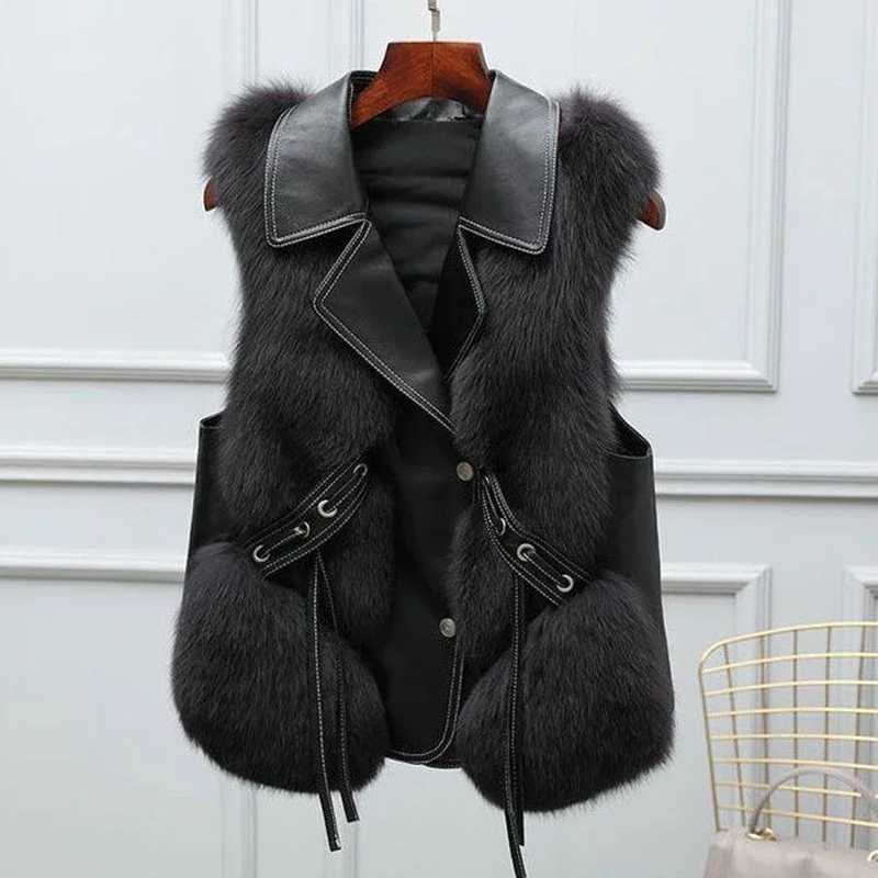 Fur Coat Womens Vest 2024 Autumn and Winter New Jacket Short Outerwear Lady ClothingXJ241206