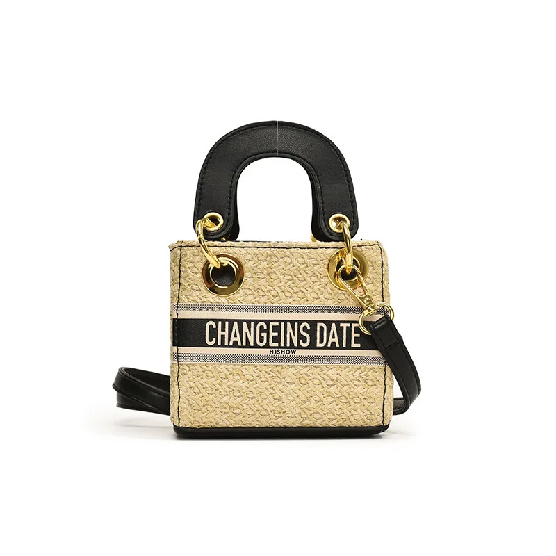 trend New fashionable handheld children s crossbody bag beach trend woven crossbody bag women s designer women s bag