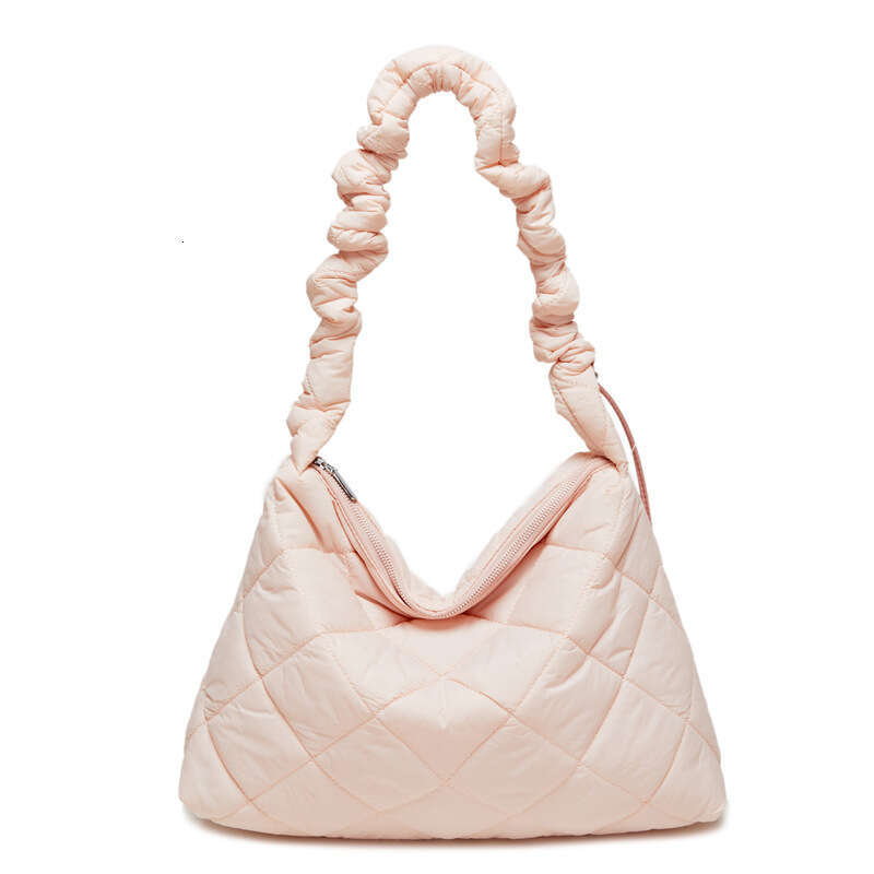 Korean Version Of Down Cloud New Single Shoulder Diagonal Cross Bag, Niche And Simple Pleated Underarm Dumpg Bag For Women B3