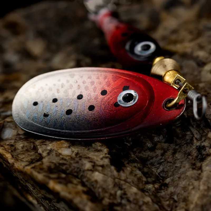 Rotating Metal Spinner Fishing Lures 9.1g 7cm Sequins Iscas Artificial Hard Baits Crap Bas Hook Tack AccoriesXJ241128