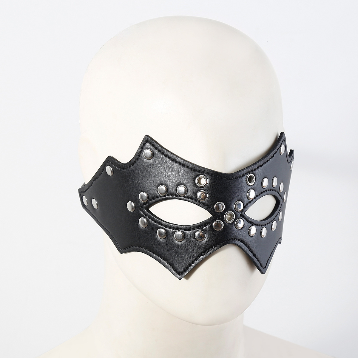 Factory wholesale SM adult products, blackout leather with nail eye mask, flirtatious props, Halloween game toys