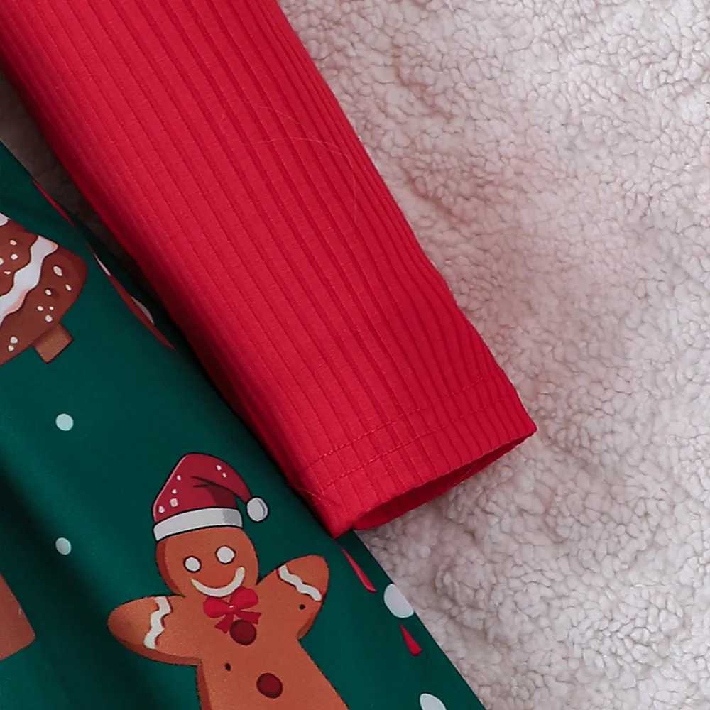 Christmas Girl Dress Baby Santa Claus Xmas Printed Belted Costume Autumn Winter Casual Outfit Clothes New Year Par ClothingXJ241206