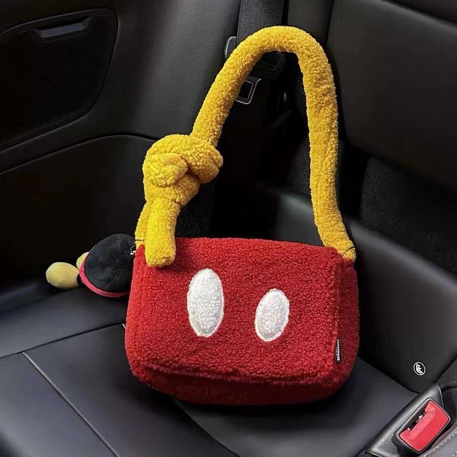 Autumn/Winter 2024 New Plush Crossbody Fashion Hairy Shoulder Cute Student Commuter Bag