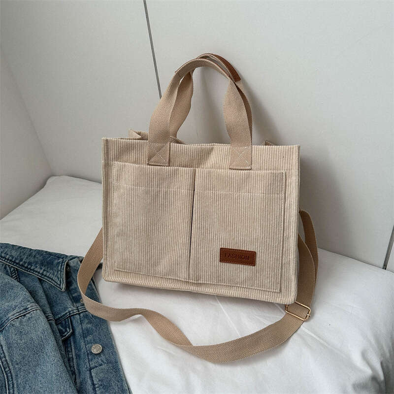 Tote Bag For Women, Large Capacity, New Canvas Shoulder Casual Korean Version, Carrying Crossbody Commuting Bag, Fashionable Quality, Classic B3
