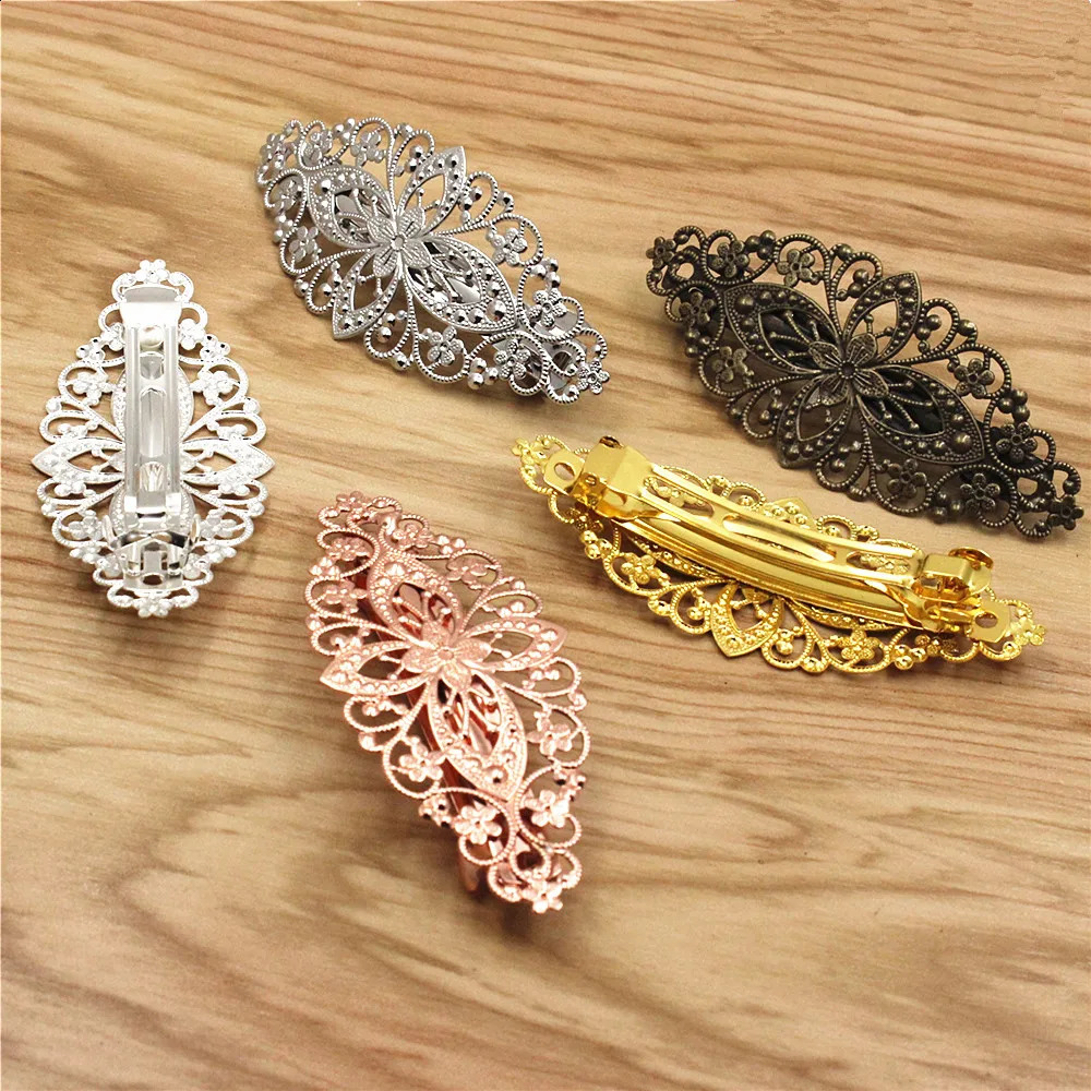 Copper Fashion Hair Snap Clips Accessories flower Women Hairgrips Barrettes Head Hairpins Headdress Length 80mm 1PC K06214 241122