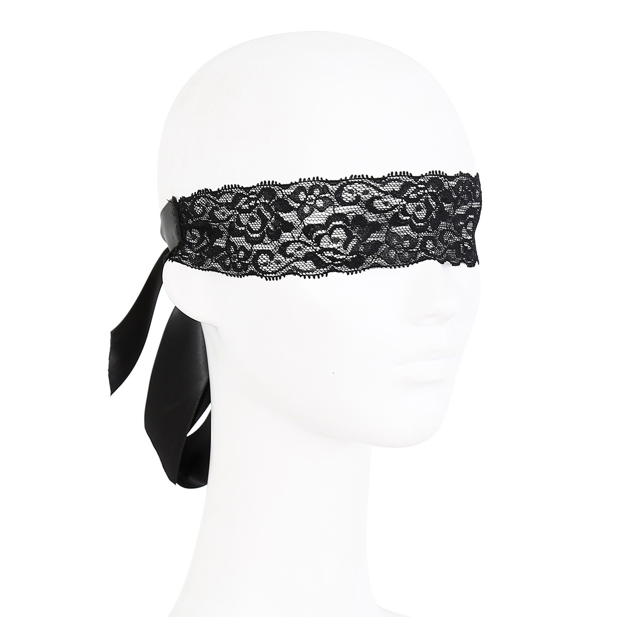 SM adult sex toys, men's and women's flirting games, black lace straps, eye masks, adjustable blindfolds