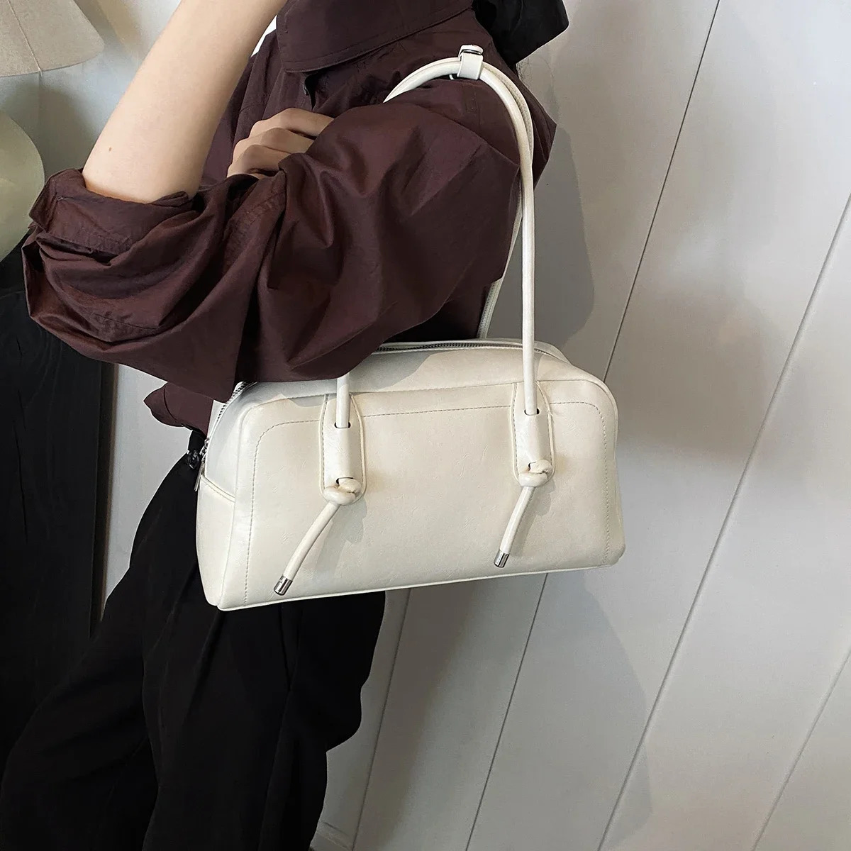 LEFTSIDE PU Leather Tote Bags For Women Winter Trend Korean Fashion Female Underarm Shoulder Bag Lady Handbags 241206
