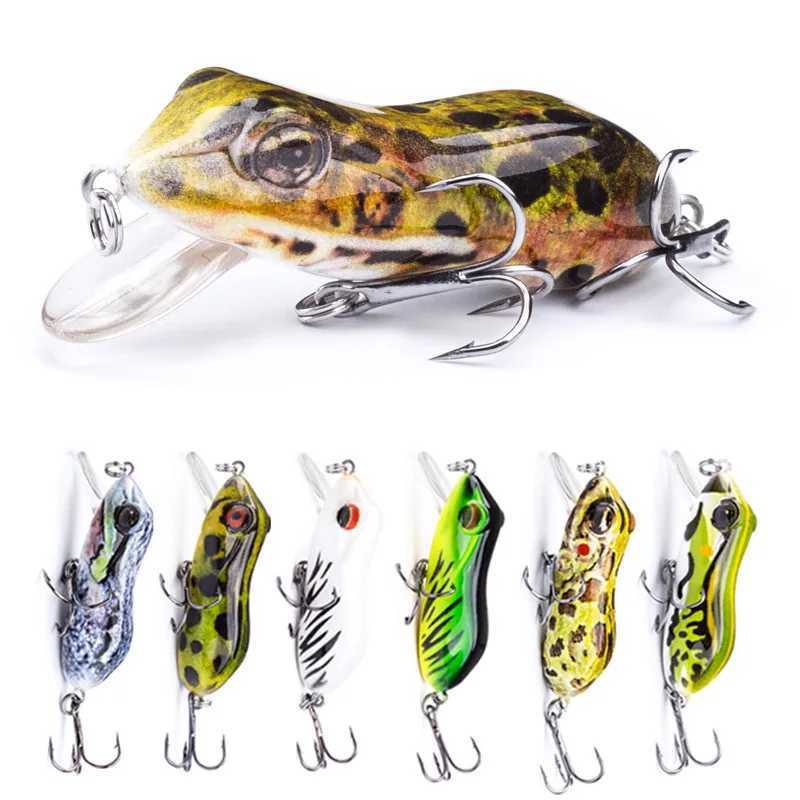 Agoie 63mm/10g Bionic Frog Fishing Lures Topwater Hard Fish Wobbr Artificial Fishing Crank Bait Floating Fishing TackXJ241128