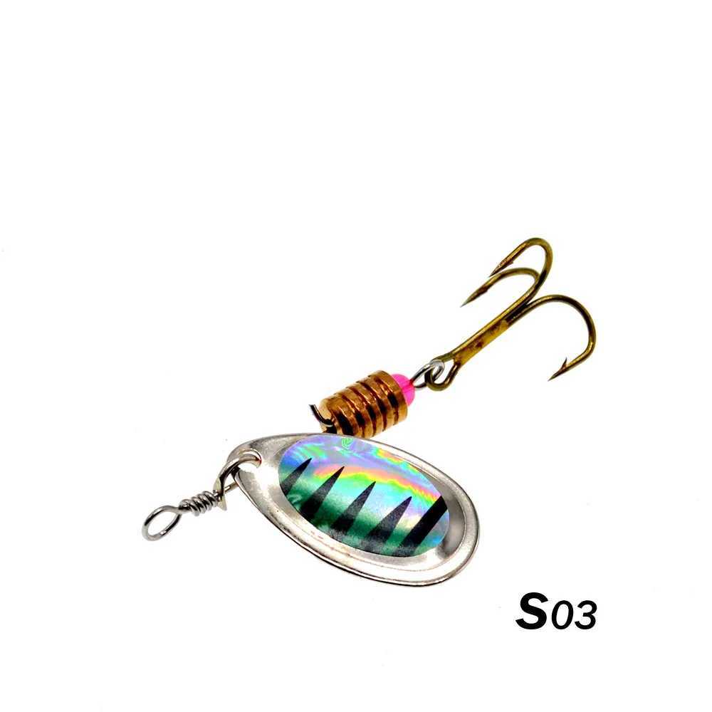 1/10pcs Crankbaits Fishing Peche Spinner Fishing Lures Wobbrs Metal Sequin Trout Spoon With Hooks for Carp Fishing PescasXJ241128