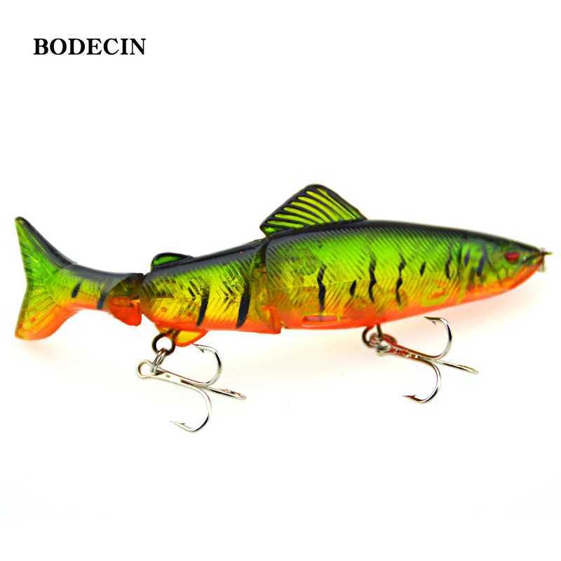 1pc 17.7g 125mm Crankbaits Fishing Lures Hard Bait Artificial Wobbr For Pike Peche 3 Segments Minnow Swimbait With Steel BallXJ241128