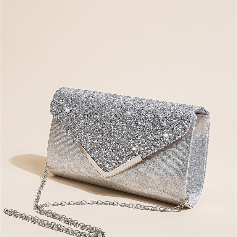 Women Evening Envelope Handbag Prom Sequin Clutch Purse chain Shoulder Cross Body Bag For Party 241126