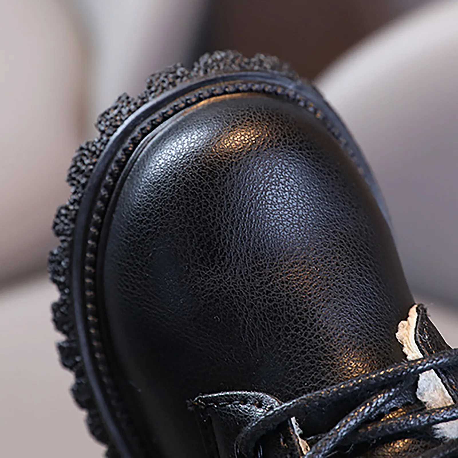 PU Leather Childrens Boots Fashionable Toddlers Boots Kids Snow Shoes Winter Baby Kids Short Boots Super Warm Boys Girls ShoesXJ241206