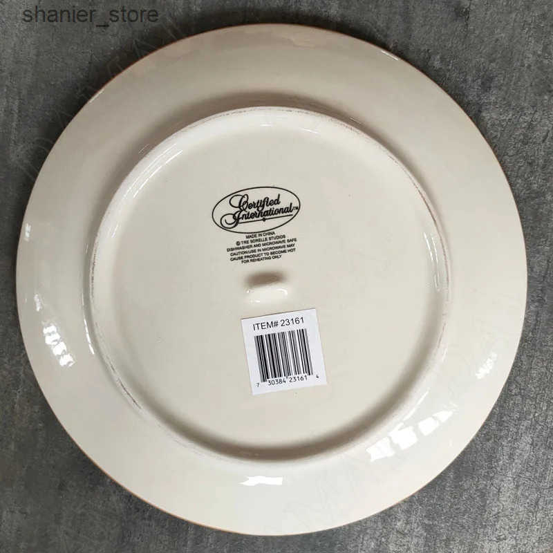 Dishes Plates Creative Ceramic Board Paint Jungle Leopard Fruit Salad Plate Living Room Double Ear Fruit Plate European Kitchen Dining Table L240910
