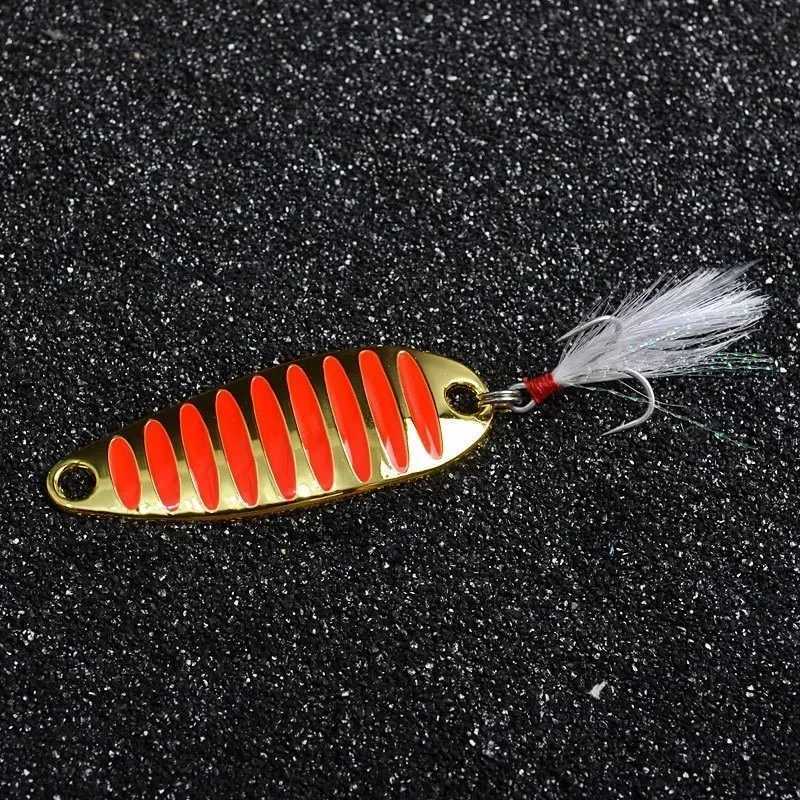 Wide mouthed fish with sing curved surface 3rd generation red stripe spoon shaped sequin curved mouth lure fake baitXJ241128