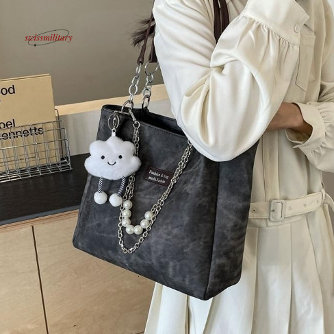 Korean version of student class bag for women 2024 new simple and fashionable versatile shoulder bag, large capacity commuting tote bag #33 swissmilit