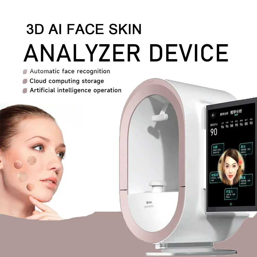 2025 Portable 3d skin analysis machine facial Uv Lcd Wifi Skin Lamp Scan skin Analyzer Machine