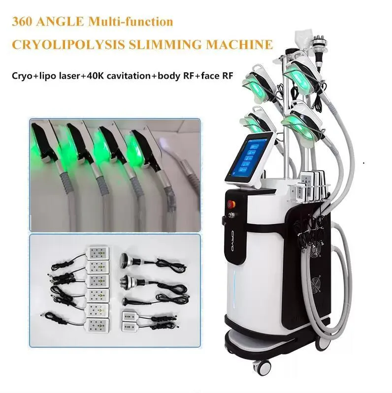 Cryolipolysis Fat Freezing Lipolaser Cavitation RF Body Slimming Machine Cellulite Removal 360 Freeze Beauty Equipment Vacuum Weight Loss System