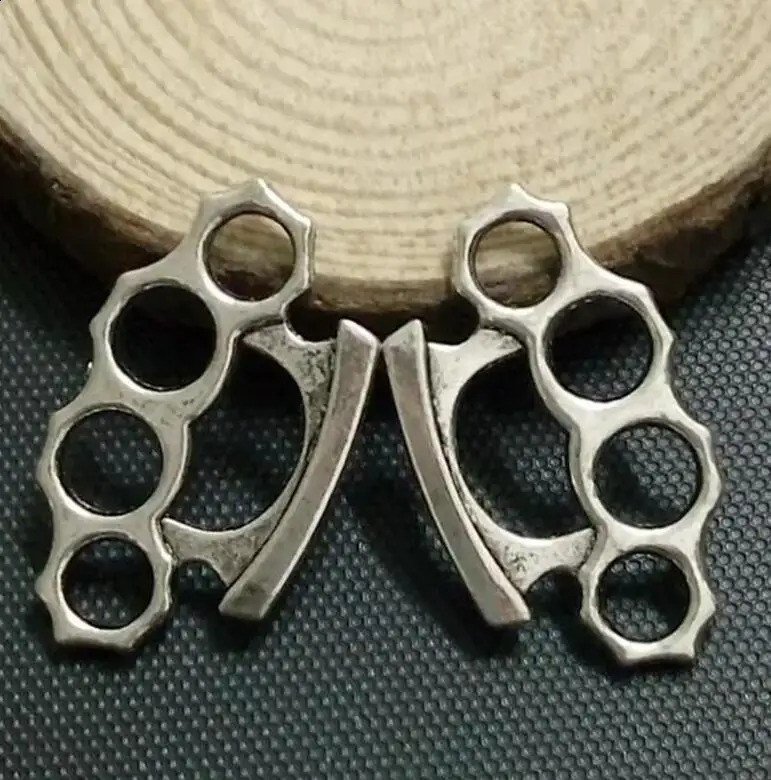 32 * 19mm 50 piece brass finger joint dust collector pendant charm jewelry accessories lucky bracelet necklace gift making 241206