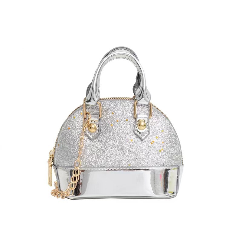 New Fashion Handbag PU Mini Shoulder Bag Durable Shiny Small Hand Bag Coin Wallet Little Girl Chain Crossbody Bag bag