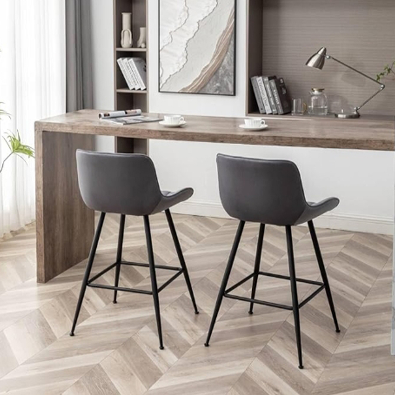 Modern Bar Stool with Adjustable Height - Durable Metal Frame & Comfortable Seat