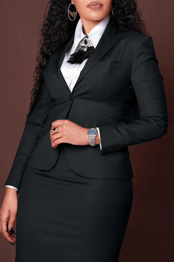 Autumn and winter fashion set twopiece womens elegant office jacket skiing African 241206