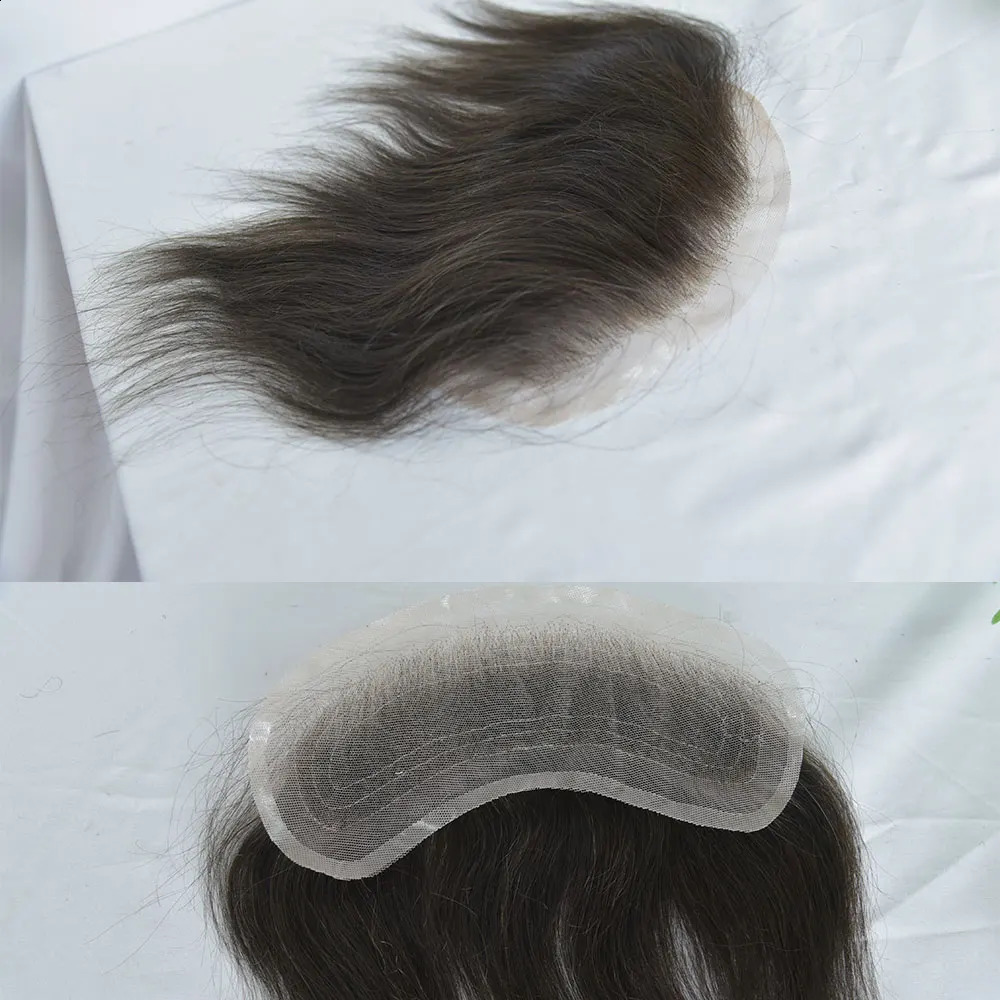 Swiss Full Lace Frontal Hairpiece for Women and Men Human Hair Natural Hairline Replacement System Toupee Bleached Knots 4x18cm 241205